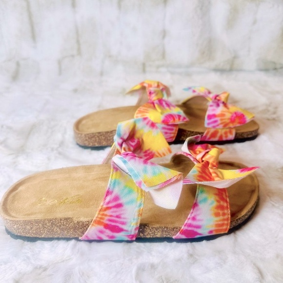 Mata Tye Dye Flat Form Fit Slip On Sandals - Picture 4 of 7